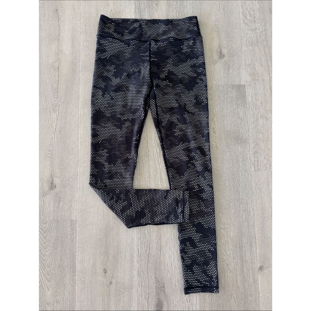 Women’s Black Dotted Camo Leggings - Athletic Everyday Legging